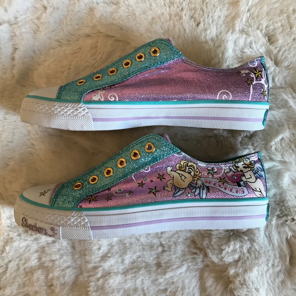Sparkly Skechers with Cupid